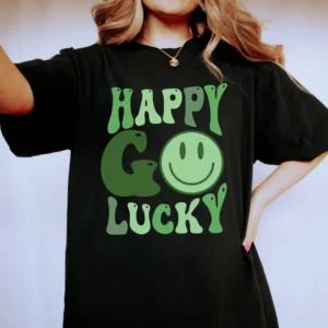 Happy Go Lucky Patrick'S Day Shirt, Shamrock Tshirt